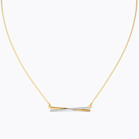 Amore Bar Diamond Necklace Diamond Necklaces 18 Karat Yellow Gold Amore Bar Diamond Necklace