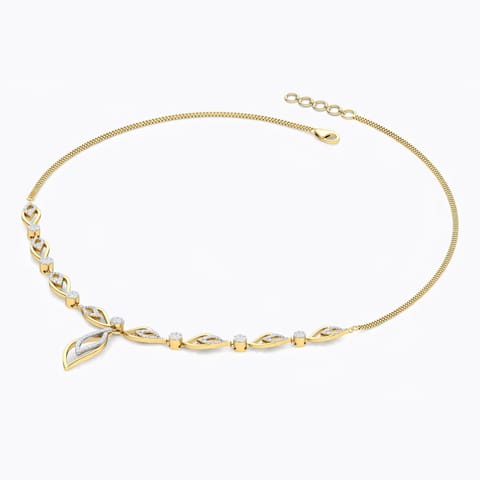Ivy Leaf Diamond Necklace Diamond Necklaces 18 Karat Yellow Gold Ivy Leaf Diamond Necklace