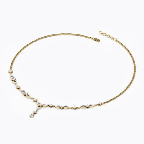 Flora Bunch Diamond Necklace Diamond Necklaces 18 Karat Yellow Gold Flora Bunch Diamond Necklace
