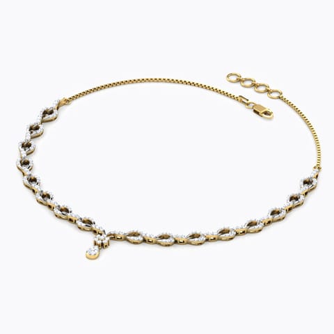 Elean Interlinked Diamond Necklace Diamond Necklaces 18 Karat Yellow Gold Elean Interlinked Diamond Necklace