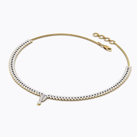 Theo Leaf Bunch Diamond Necklace Diamond Necklaces 18 Karat Yellow Gold Theo Leaf Bunch Diamond Necklace