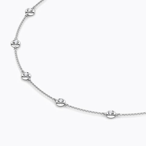 Dazzling Disco Diamond Necklace Diamond Necklaces 18 Karat White Gold Dazzling Disco Diamond Necklace