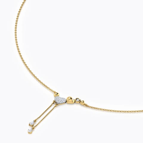 Heartthrob Gemstone Necklace Diamond,Gemstone Necklaces 18 Karat Yellow Gold Heartthrob Gemstone Necklace