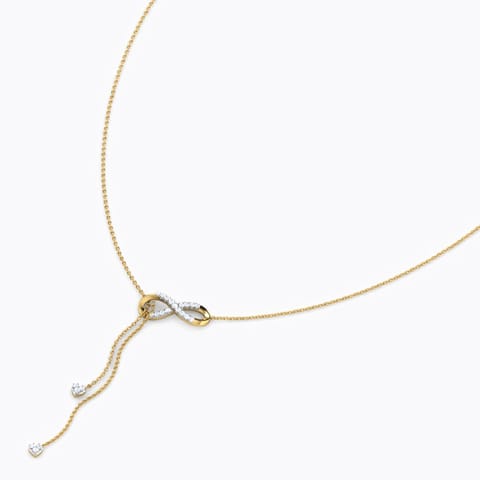 Infinity Love Lariat Diamond Necklace Diamond Necklaces 18 Karat Yellow Gold Infinity Love Lariat Diamond Necklace