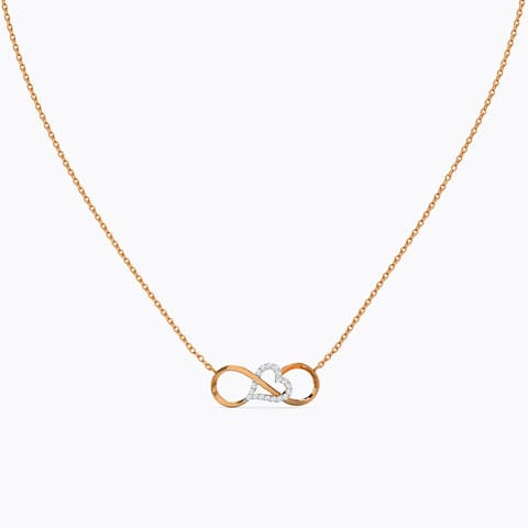 Boundless Love Diamond Necklace Diamond Necklaces 18 Karat Rose Gold Boundless Love Diamond Necklace