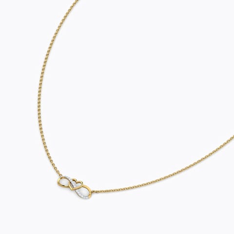 Never-Ending Love Diamond Necklace Diamond Necklaces 18 Karat Yellow Gold Never-Ending Love Diamond Necklace