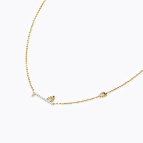 Krishna Flute Diamond Necklace Diamond Necklaces 18 Karat Yellow Gold Krishna Flute Diamond Necklace
