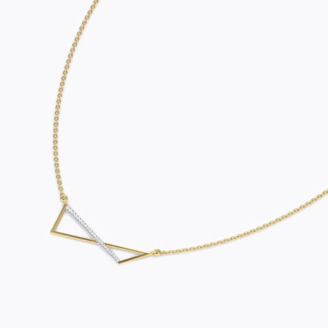 Flux Geometric Diamond Necklace Diamond Necklaces 18 Karat Yellow Gold Flux Geometric Diamond Necklace