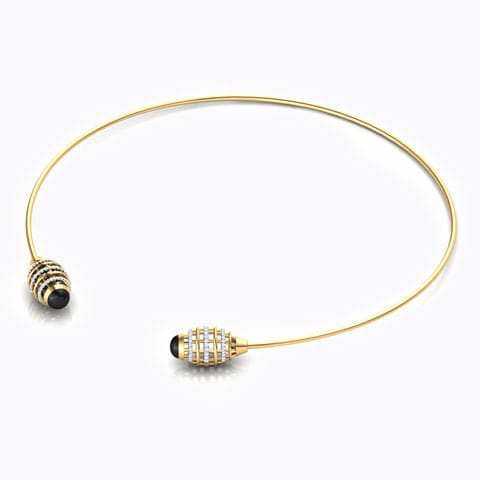 Eros Minaret Choker Gemstone Necklace Diamond,Gemstone Necklaces 18 Karat Yellow Gold Eros Minaret Choker Gemstone Necklace