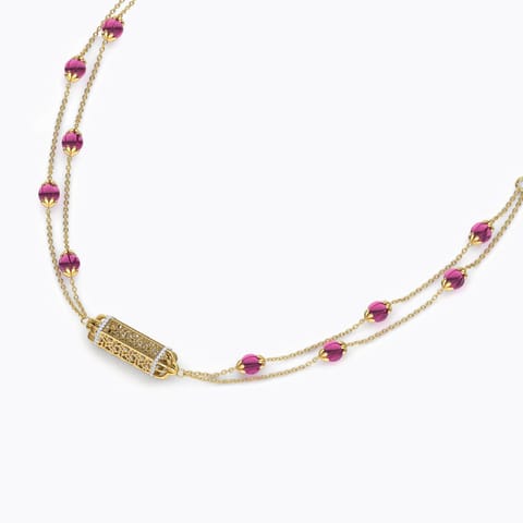 Hawa Jharokha Gemstone Necklace Diamond,Gemstone Necklaces 18 Karat Yellow Gold Hawa Jharokha Gemstone Necklace