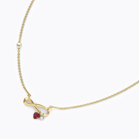 Forever in Love Gemstone Bar Necklace Diamond,Gemstone Necklaces 18 Karat Yellow Gold Forever in Love Gemstone Bar Necklace