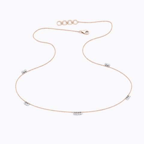 Sway Fine Line Diamond Necklace Diamond Necklaces 14 Karat Rose Gold Sway Fine Line Diamond Necklace
