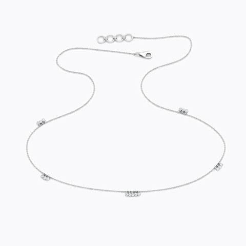 Sway Fine Line Diamond Necklace Diamond Necklaces 14 Karat White Gold Sway Fine Line Diamond Necklace