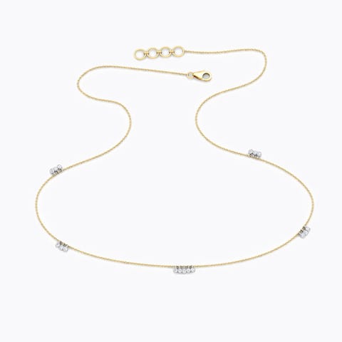 Sway Fine Line Diamond Necklace Diamond Necklaces 18 Karat Yellow Gold Sway Fine Line Diamond Necklace
