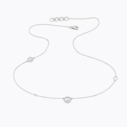 Encircle Fine Line Diamond Necklace Diamond Necklaces 14 Karat White Gold Encircle Fine Line Diamond Necklace