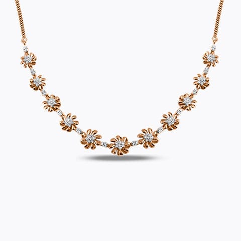 Endless Beauty Diamond Necklace Diamond Necklaces 18 Karat Rose Gold Endless Beauty Diamond Necklace