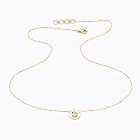 Isha Encircle Diamond Necklace Diamond Necklaces 14 Karat Yellow Gold Isha Encircle Diamond Necklace