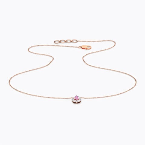 Zaina Bloom Gemstone Necklace Diamond,Gemstone Necklaces 18 Karat Rose Gold Zaina Bloom Gemstone Necklace