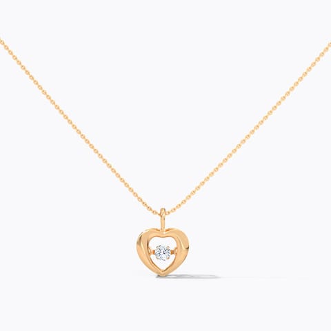 Doris Heartbeat Diamond Necklace Diamond Necklaces 14 Karat Rose Gold Doris Heartbeat Diamond Necklace
