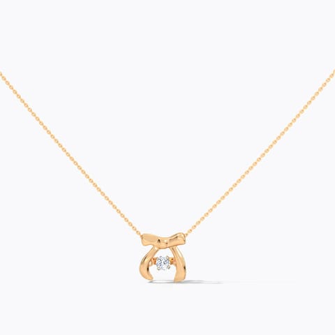 Anna Heartbeat Diamond Necklace Diamond Necklaces 14 Karat Rose Gold Anna Heartbeat Diamond Necklace