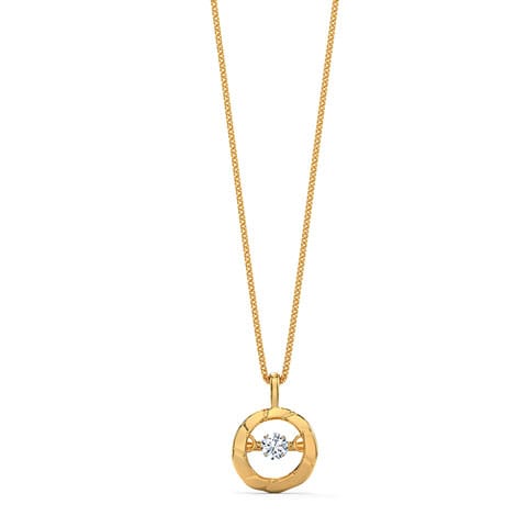 Margot Heartbeat Diamond Necklace Diamond Necklaces 14 Karat Yellow Gold Margot Heartbeat Diamond Necklace