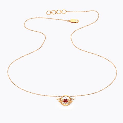 Encircle Dragonfly Gemstone Necklace Diamond,Gemstone Necklaces 14 Karat Rose Gold Encircle Dragonfly Gemstone Necklace