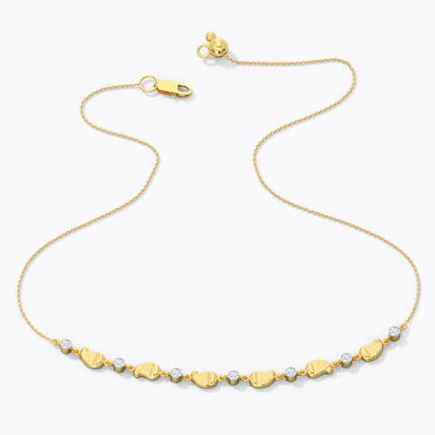 Rachna Paisley Diamond Necklace Diamond Necklaces 18 Karat Yellow Gold Rachna Paisley Diamond Necklace