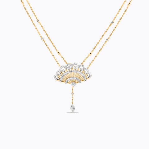 Majestic Sway Diamond Necklace Diamond Necklaces 18 Karat Yellow Gold Majestic Sway Diamond Necklace