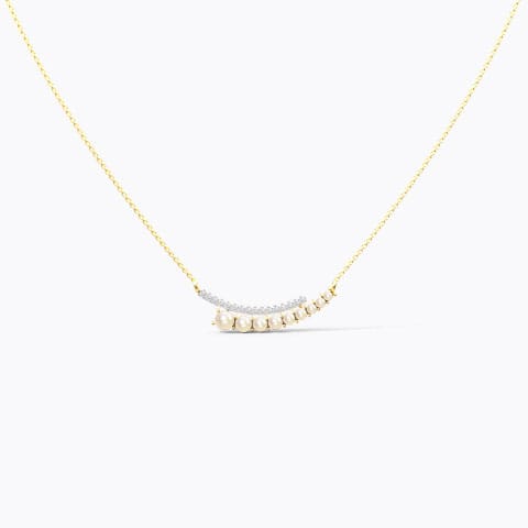 Adage Pearl Necklace Diamond,Gemstone Necklaces 18 Karat Yellow Gold Adage Pearl Necklace