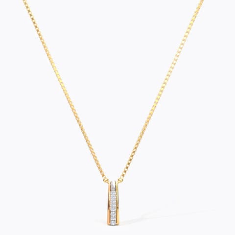 Kimberly Linear Diamond Necklace Diamond Necklaces 14 Karat Three Tone Gold Kimberly Linear Diamond Necklace