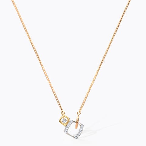 Juliet Geometric Diamond Necklace Diamond Necklaces 14 Karat Three Tone Gold Juliet Geometric Diamond Necklace
