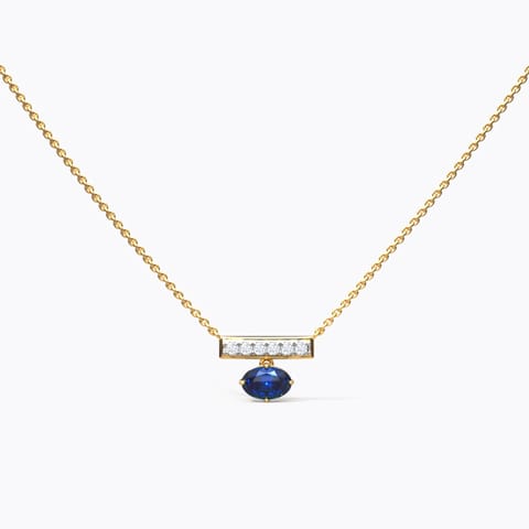 Berry Bar Gemstone Necklace Diamond Necklaces 14 Karat Yellow Gold Berry Bar Gemstone Necklace