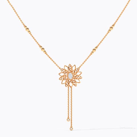 Aster Glow Diamond Necklace Diamond Necklaces 14 Karat Rose Gold Aster Glow Diamond Necklace