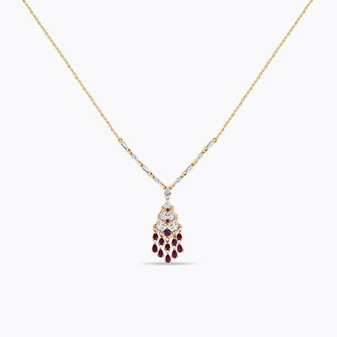Mia Fascinating Gemstone Necklace Diamond,Gemstone Necklaces 18 Karat Yellow Gold Mia Fascinating Gemstone Necklace