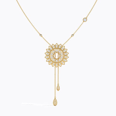 Fascia Intricate Diamond Necklace Diamond Necklaces 18 Karat Yellow Gold Fascia Intricate Diamond Necklace