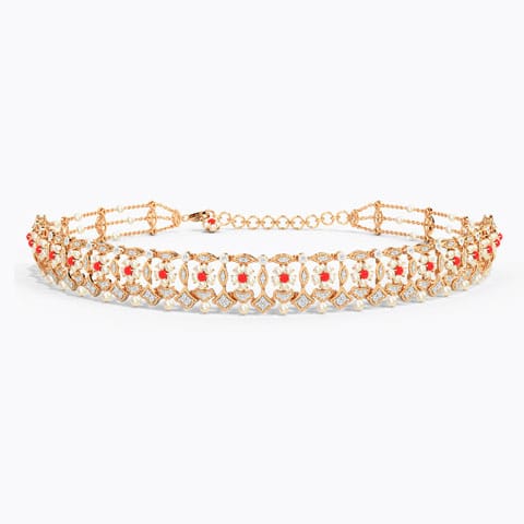 Yasmin Choker Gemstone Necklace Diamond,Gemstone Necklaces 18 Karat Rose Gold Yasmin Choker Gemstone Necklace