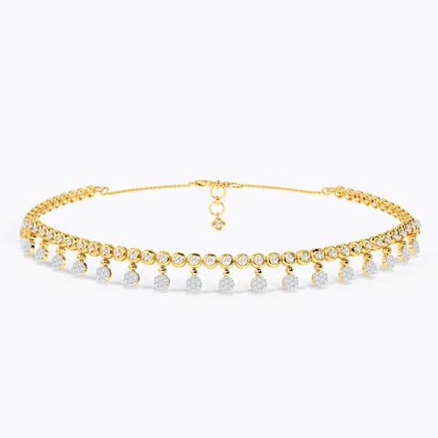 Alana Diamond Necklace Diamond Necklaces 18 Karat Yellow Gold Alana Diamond Necklace