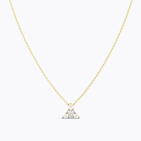 Glory Sparkle Gemstone Necklace Diamond,Gemstone Necklaces 14 Karat Yellow Gold Glory Sparkle Gemstone Necklace