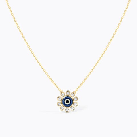 Glow Evil Eye Gemstone Necklace Diamond,Gemstone Necklaces 14 Karat Yellow Gold Glow Evil Eye Gemstone Necklace