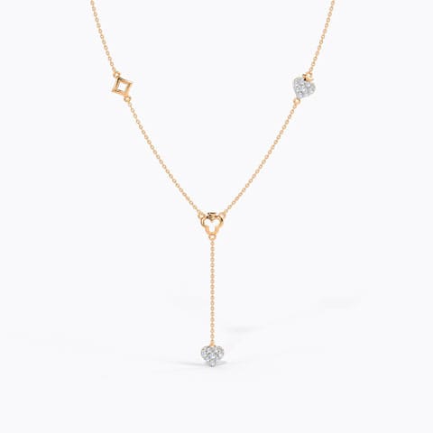 Grandiose Diamond Lariat Necklace Diamond Necklaces 14 Karat Rose Gold Grandiose Diamond Lariat Necklace