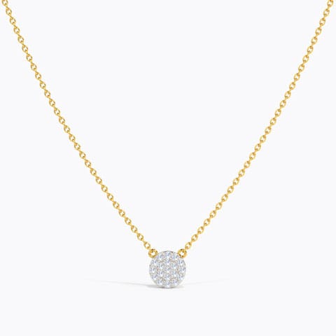 Circlet Diamond Necklace Diamond Necklaces 14 Karat Yellow Gold Circlet Diamond Necklace