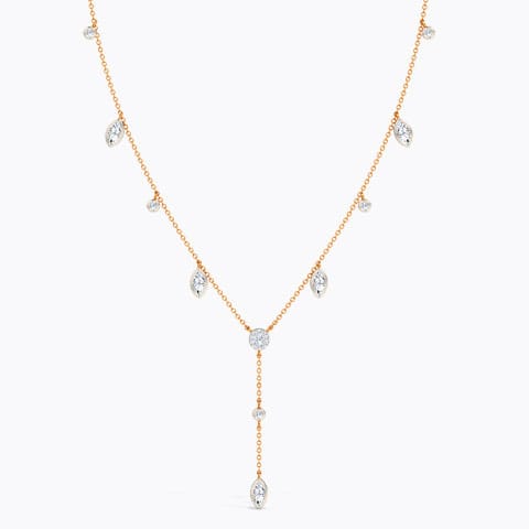 Misty Gemstone Necklace Diamond,Gemstone Necklaces 14 Karat Rose Gold Misty Gemstone Necklace