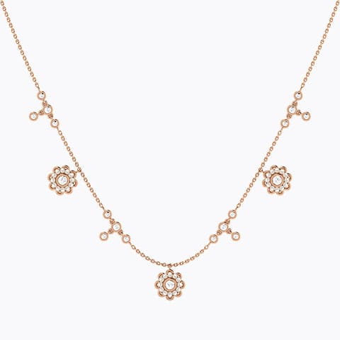 Field of Joy Pearl Necklace Diamond,Gemstone Necklaces 18 Karat Rose Gold Field of Joy Pearl Necklace