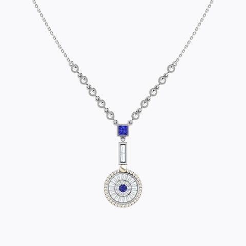 Seeds of Promise Gemstone Necklace Diamond,Gemstone Necklaces 18 Karat White Gold Seeds of Promise Gemstone Necklace