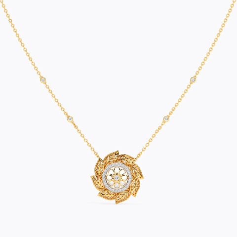 Glory Circlet Diamond Necklace Diamond Necklaces 14 Karat Yellow Gold Glory Circlet Diamond Necklace