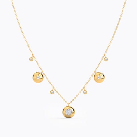Till You Twirl Diamond Necklace Diamond Necklaces 14 Karat Yellow Gold Till You Twirl Diamond Necklace