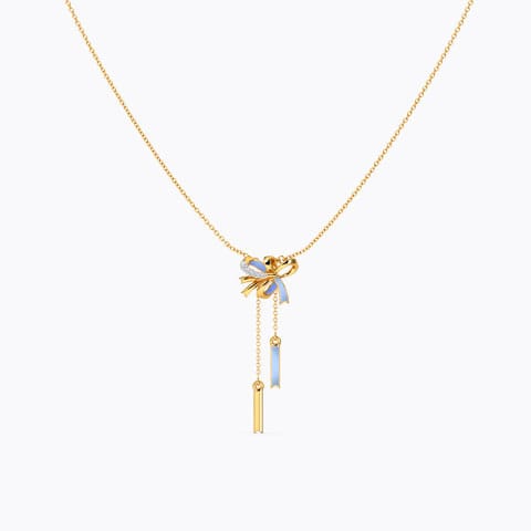 Tassel Dazzle Diamond Necklace Diamond Necklaces 14 Karat Yellow Gold Tassel Dazzle Diamond Necklace