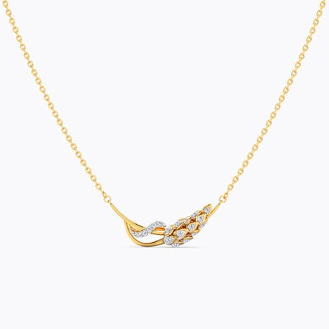 Swaying Diamond Necklace Diamond Necklaces 18 Karat Yellow Gold Swaying Diamond Necklace