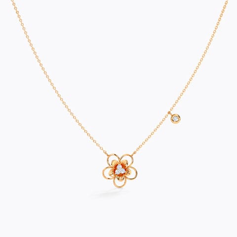 Florence Bloom Diamond Necklace Diamond Necklaces 14 Karat Rose Gold Florence Bloom Diamond Necklace
