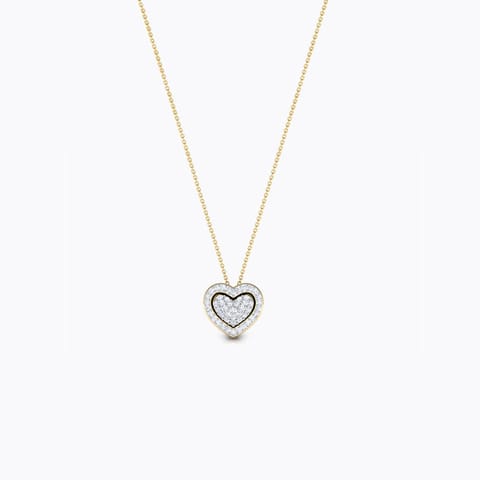 Tyra Heart Necklace Diamond Necklaces 18 Karat Yellow Gold Tyra Heart Necklace